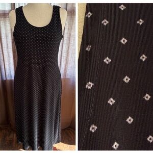 Y2K 90s Stretchy Dot Print Maxi Dress